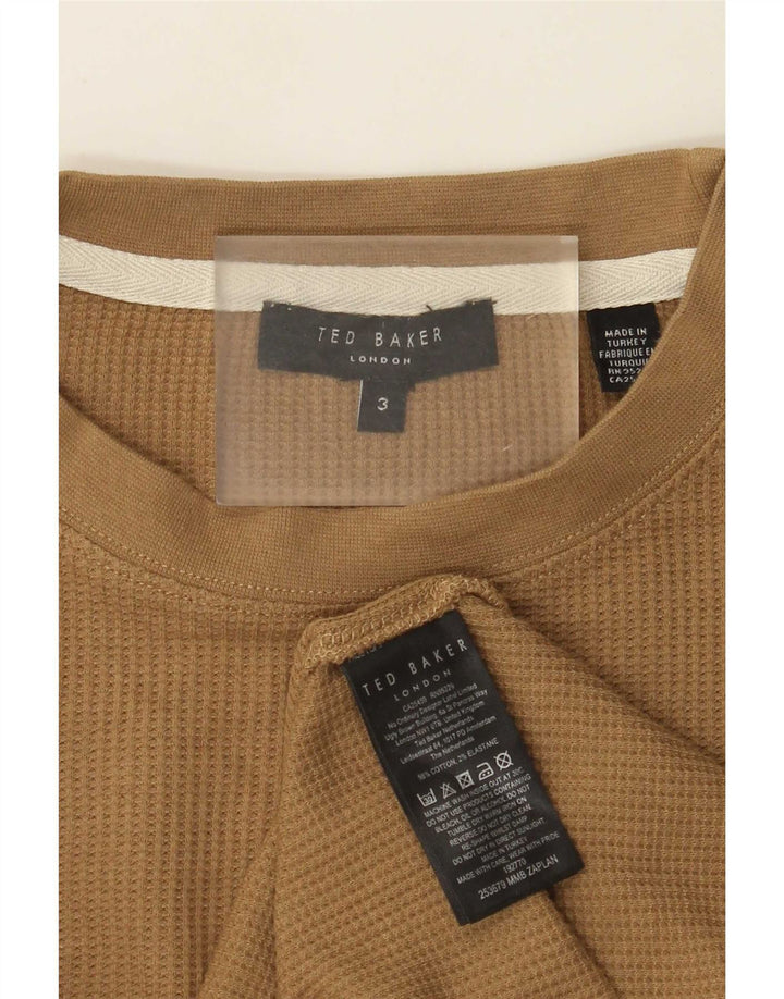 Ανδρικό τοπ Ted Baker Μακρυμάνικο Μέγεθος 3 Βαμβακερό μεσαίο μπεζ