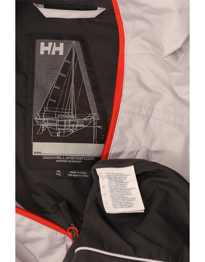Helly Hansen Ανδρικά Sailwear Graphic Rain Jacket UK 44 2XL Grey Polyester
