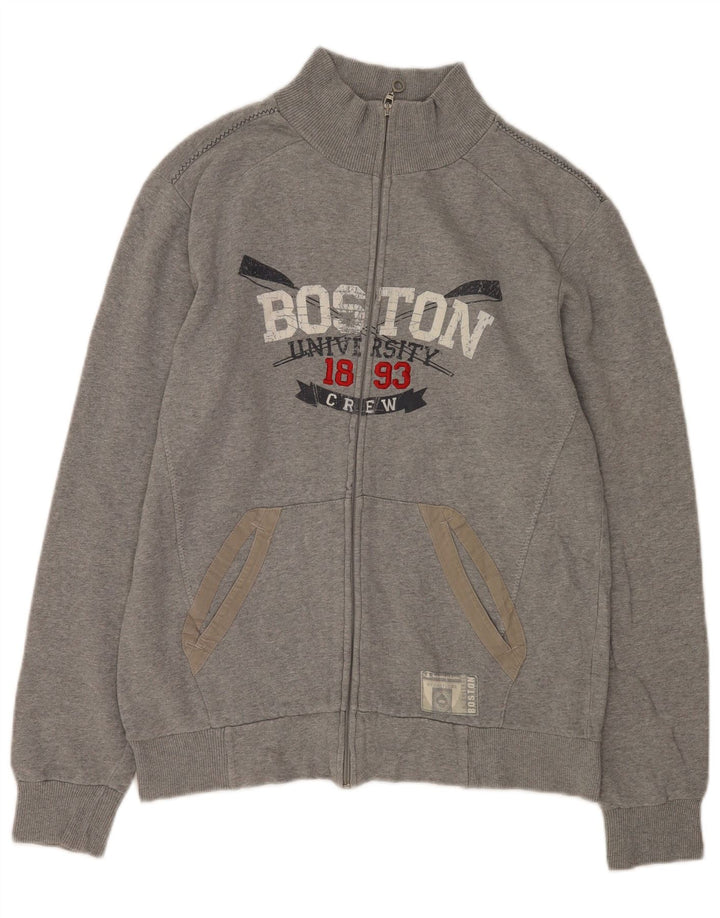 Ανδρική φόρμα Champion Boston Graphic Top Jacket μεγάλο γκρι βαμβακερό