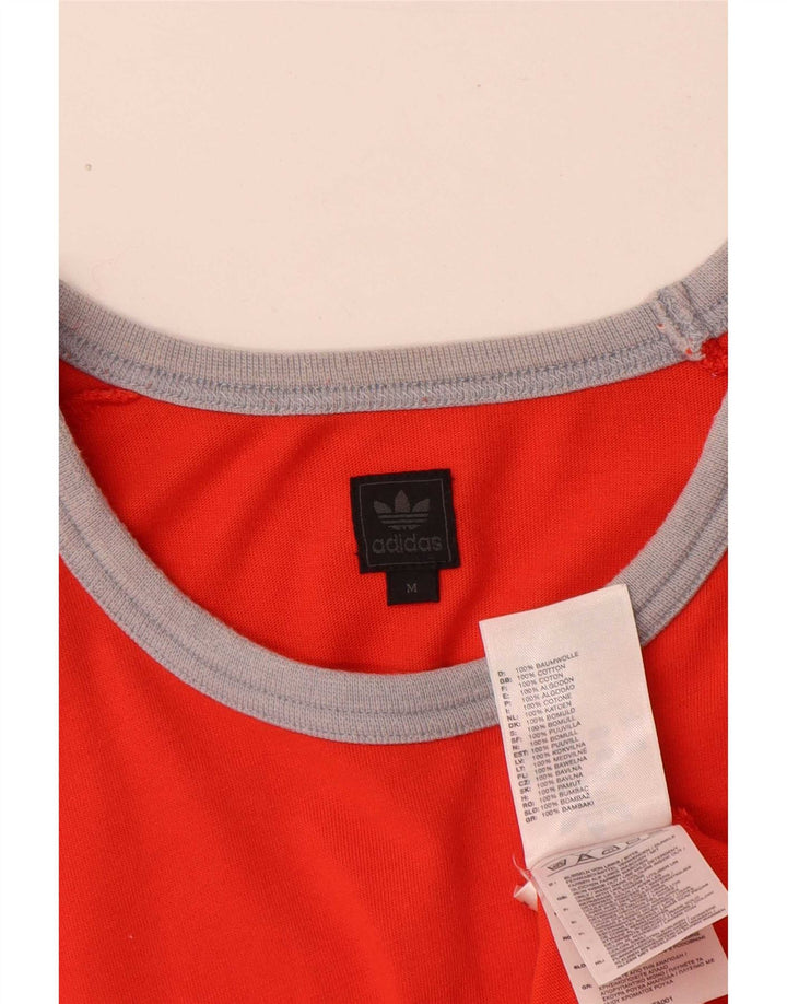 Ανδρικό γραφικό T-Shirt Adidas Top Μεσαίο κόκκινο βαμβακερό
