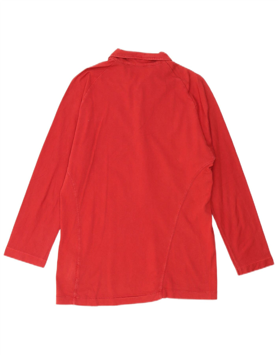 DSQUARED2 Γυναικείο μακρυμάνικο μπλουζάκι πόλο UK 12 μεσαίο κόκκινο βαμβακερό