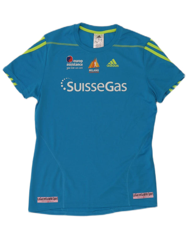 Γραφικό T-Shirt Adidas Mens Climalite Top XS Blue Polyester