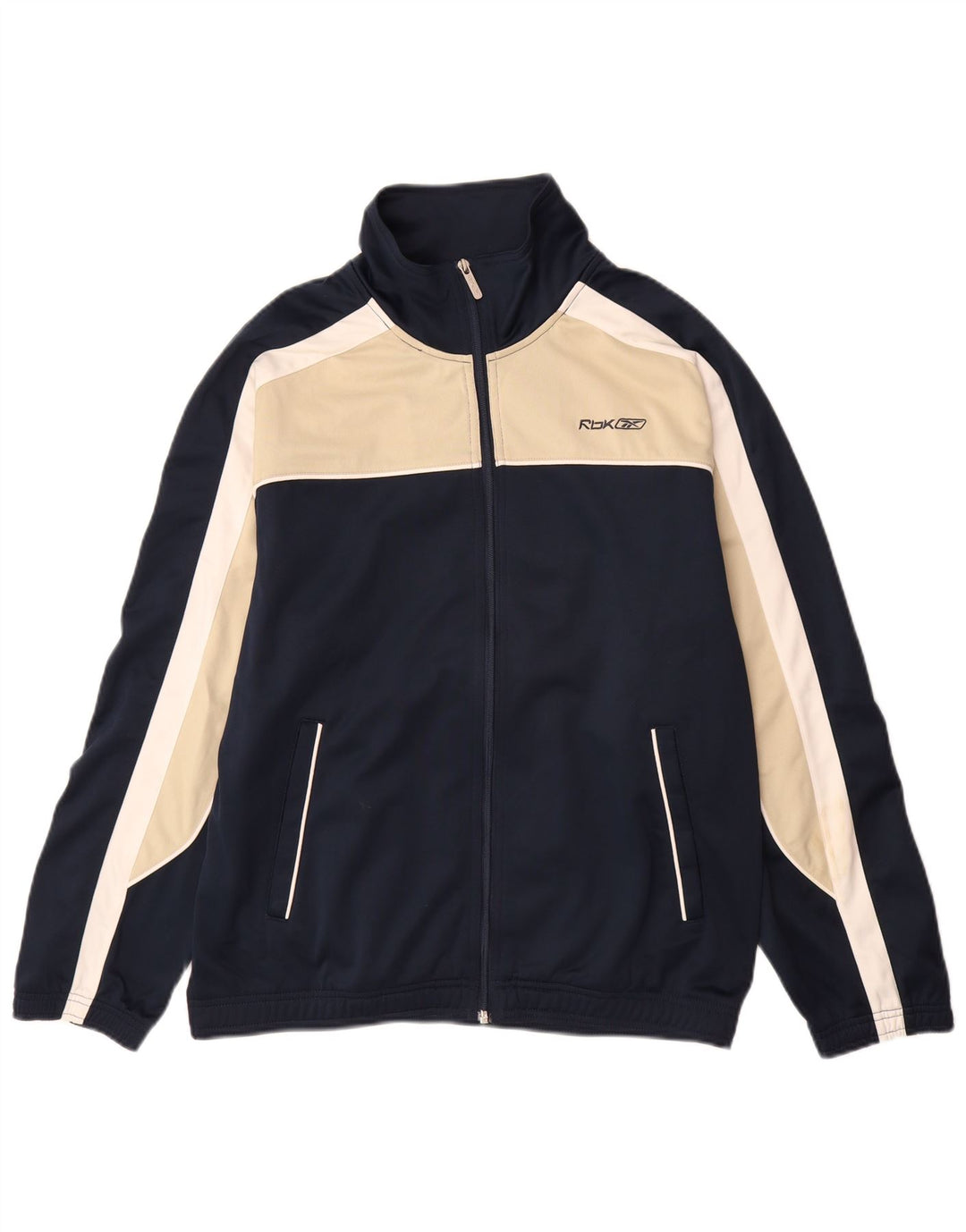 Ανδρική αθλητική φόρμα REEBOK Top Jacket Medium Navy Blue Colorblock Polyester