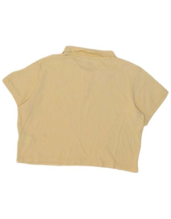 Puma Γυναικείο πουκάμισο Crop Polo UK 18 XL κίτρινο βαμβακερό
