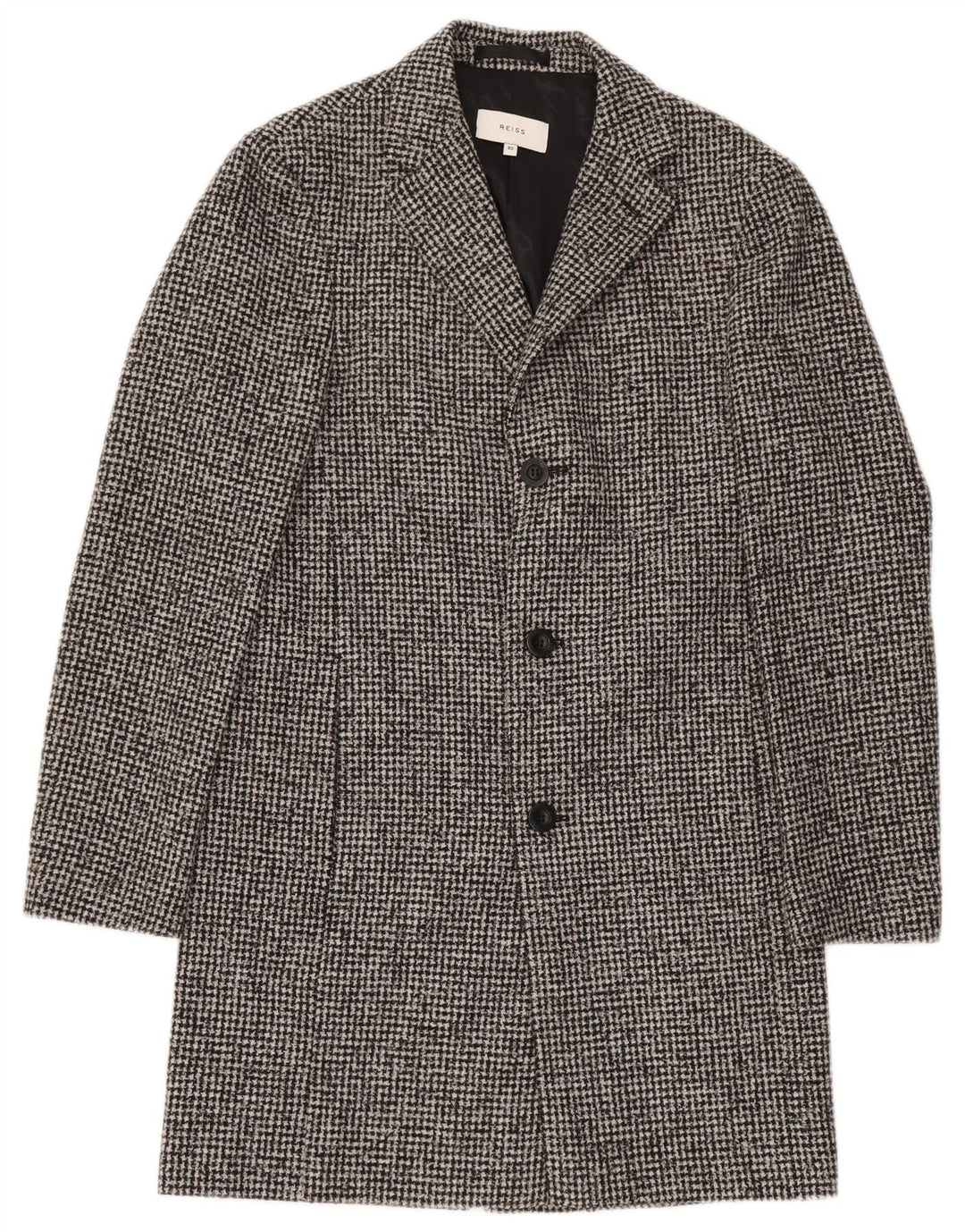 Ανδρικό πανωφόρι Reiss UK 34 XS Grey Houndstooth Πολυεστέρας