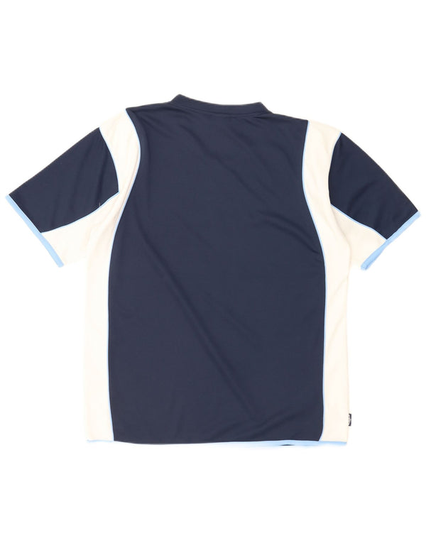 Ανδρικό γραφικό T-Shirt Umbro Top Large Navy Blue Colorblock Πολυεστέρας