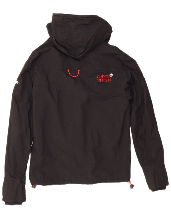 Superdry Γυναικείο Windattacker με κουκούλα Windbreaker Jacket UK 10 Small Black