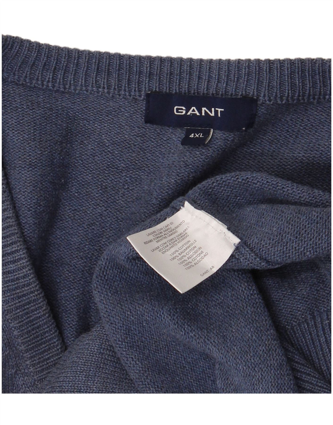 Ανδρικό πουλόβερ GANT V-Neck Jumper 4XL Navy Blue Cotton