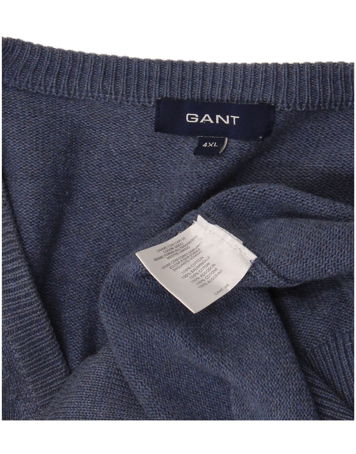 Ανδρικό πουλόβερ GANT V-Neck Jumper 4XL Navy Blue Cotton