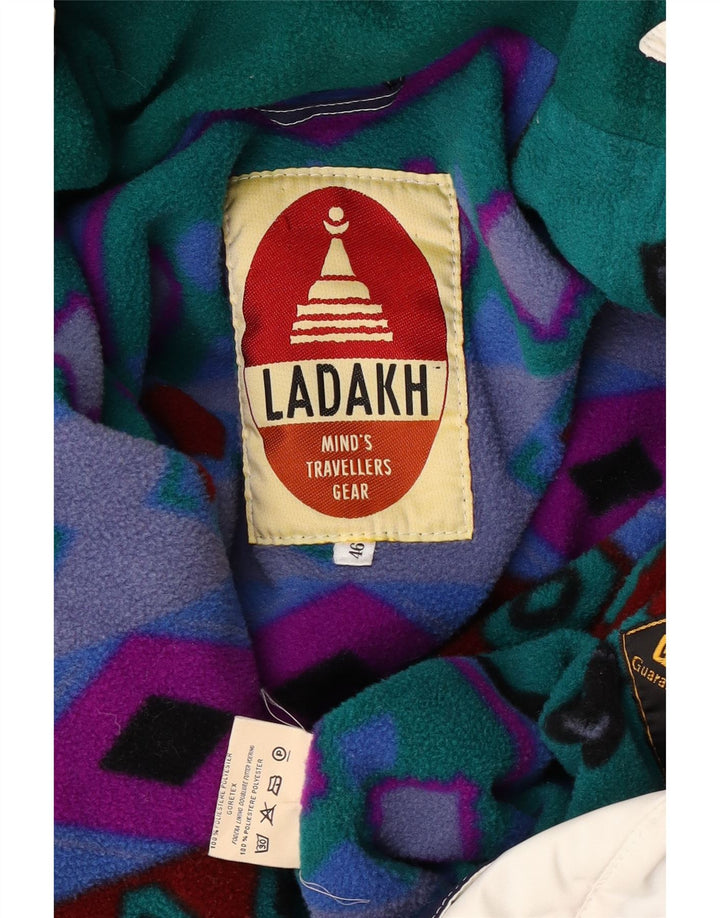 Ladakh γυναικείο μπουφάν με κουκούλα υπερμεγέθη αντιανεμικό EU 46 XL λευκό πολυεστέρα