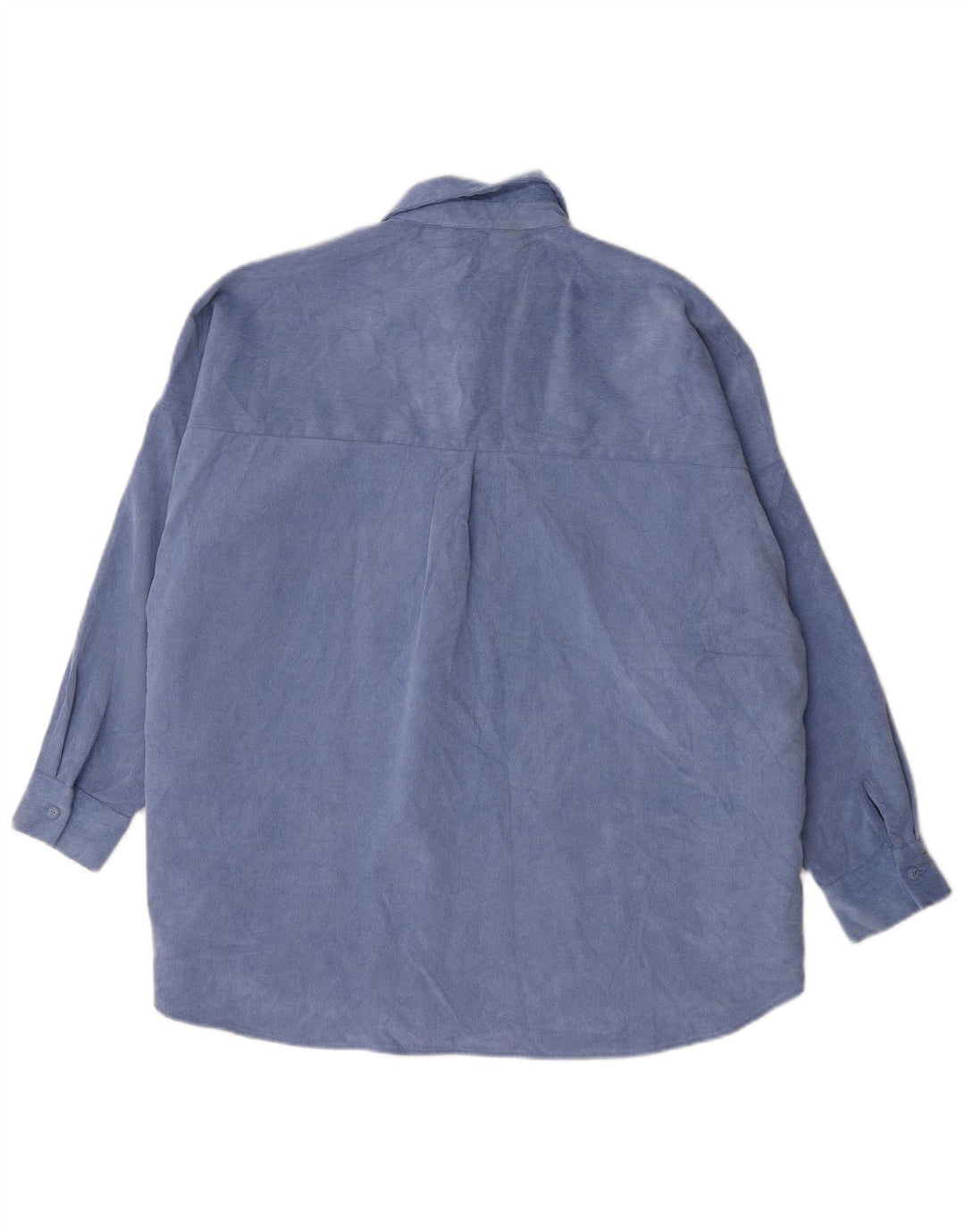 Zara Γυναικείο κοτλέ πουκάμισο UK 16 Large Blue Polyester