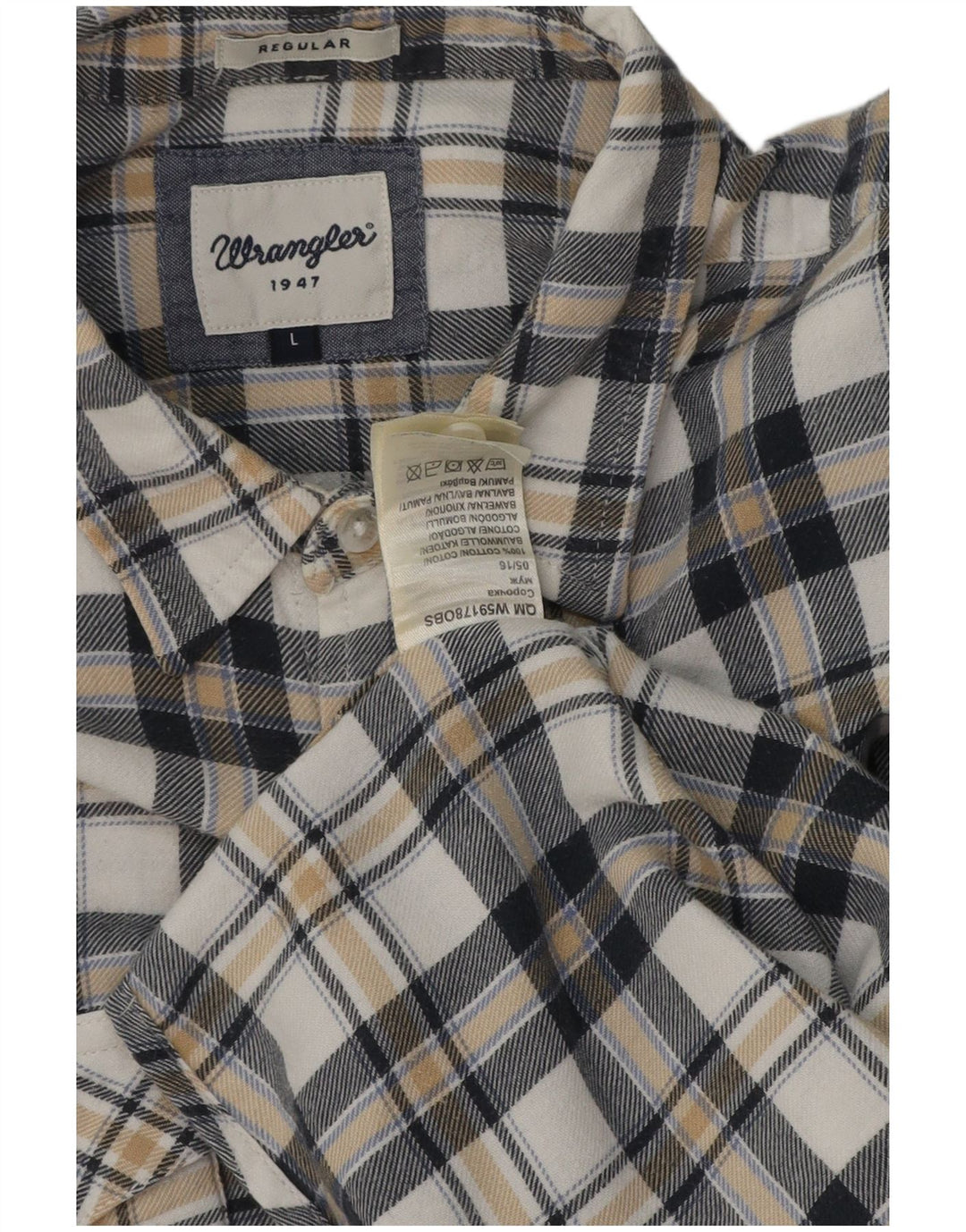 Ανδρικό φανελένιο πουκάμισο Wrangler με κανονική εφαρμογή, μεγάλο πολύχρωμο βαμβακερό