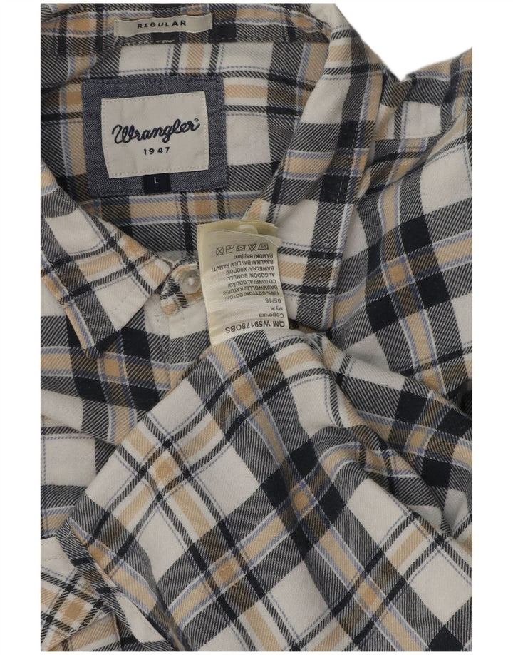 Ανδρικό φανελένιο πουκάμισο Wrangler με κανονική εφαρμογή, μεγάλο πολύχρωμο βαμβακερό
