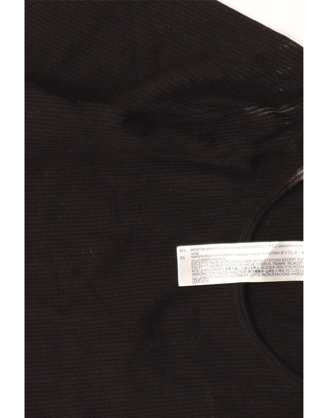 Zara Γυναικείο Crop Μακρυμάνικο UK 4 XS Μαύρο Πολυαμίδιο