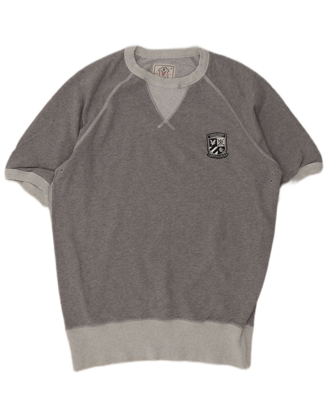 Ανδρικό κοντομάνικο φούτερ LYLE & SCOTT, μεσαίο βαμβακερό γκρι