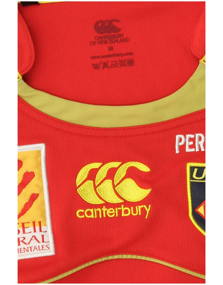 Ανδρικό γραφικό T-Shirt Canterbury Top Medium Red Colourblock
