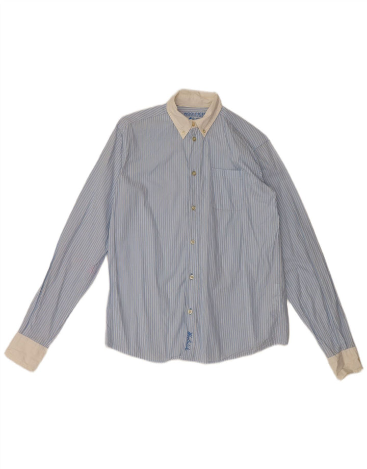 Woolrich αγορίστικο πουκάμισο 13-14 ετών Μπλε ρίγες βαμβακερό