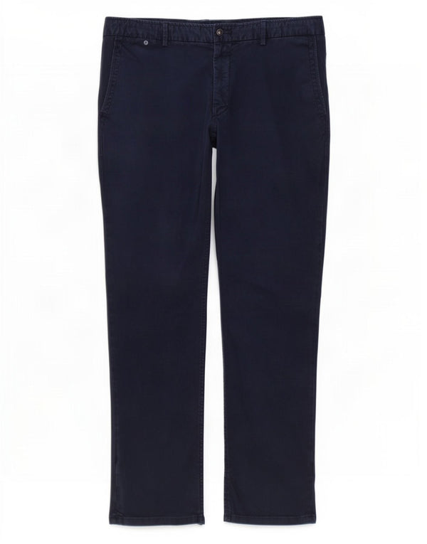Massimo Dutti Ανδρικό παντελόνι Chino με λεπτή εφαρμογή EU 44 Large W34 L30 Navy Blue