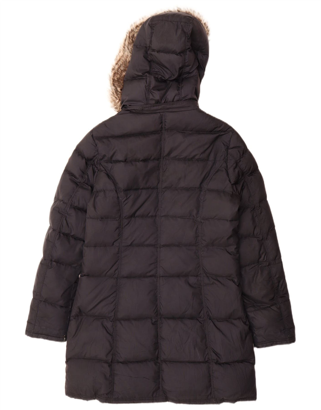 Tommy Hilfiger γυναικείο παλτό με κουκούλα UK 14 Medium Navy Blue Polyester