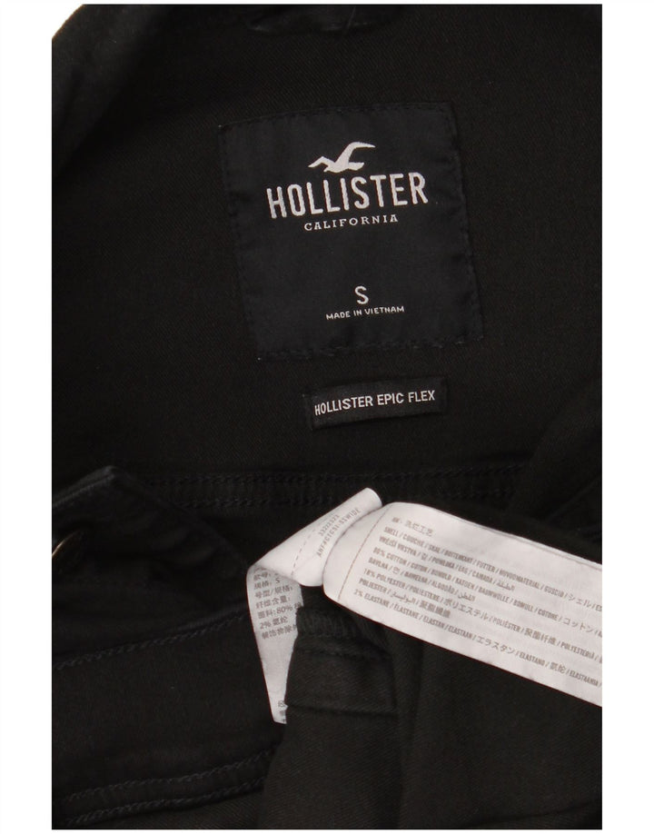 Ανδρικό τζιν μπουφάν Hollister UK 36 Small μαύρο βαμβακερό