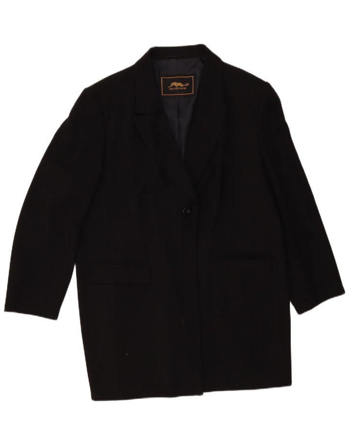 VINTAGE Γυναικείο Πανωφόρι UK 14 Medium Μαύρο