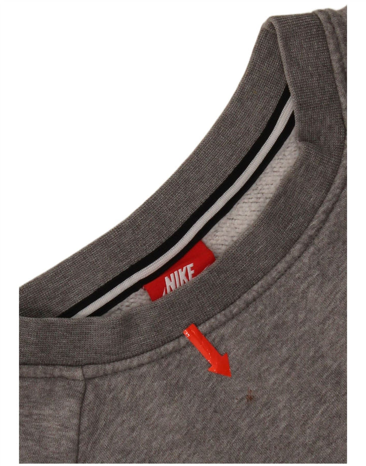 Γυναικείο φούτερ μεγάλου μεγέθους Nike Jumper UK 10 Μικρό γκρι βαμβακερό