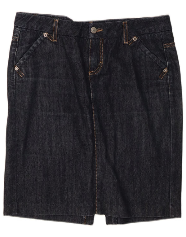 Sisley Γυναικεία Τζιν Φούστα IT 42 Medium W32 Navy Blue Cotton