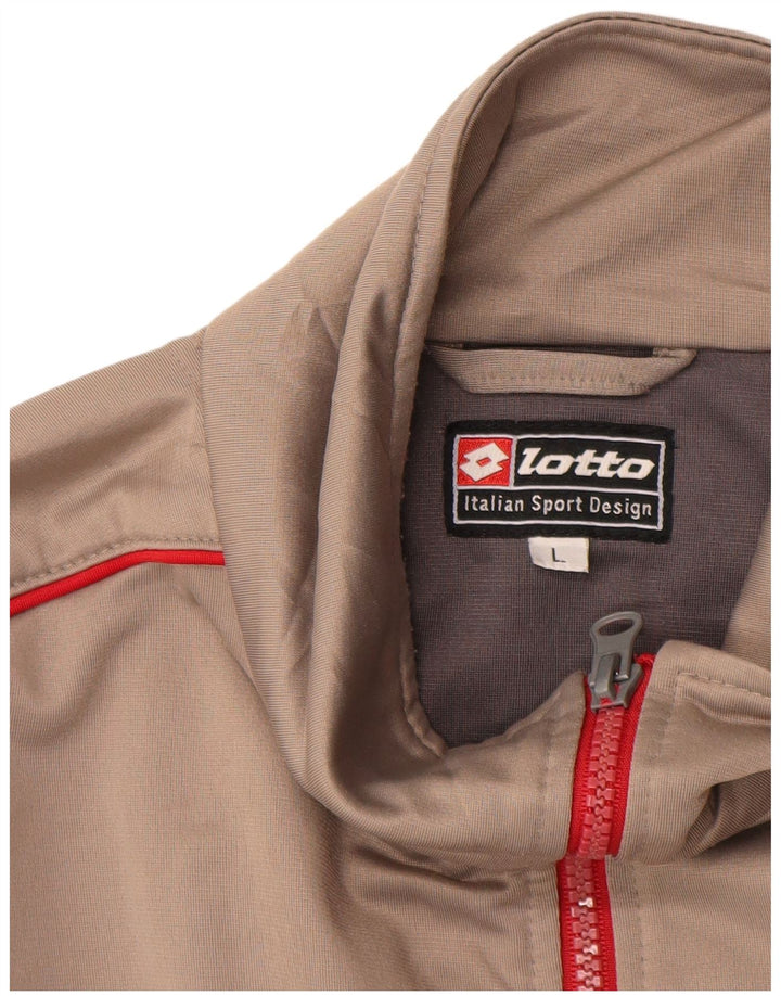 Ανδρική φόρμα Lotto Top Jacket Μεγάλο Μπεζ Πολυεστέρας