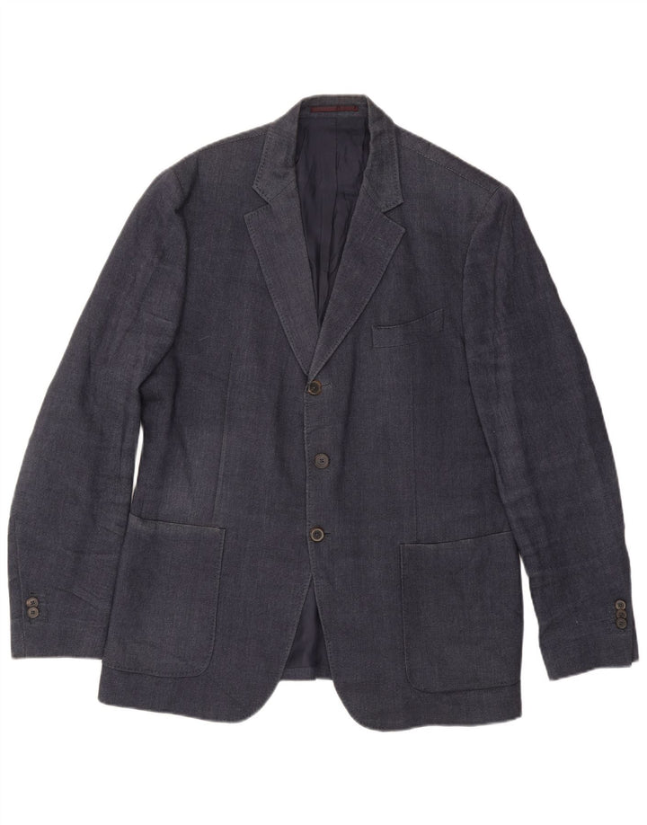 MASSIMO DUTTI Ανδρικό μπουφάν μπλέιζερ EU 54 XL Navy Blue Wool