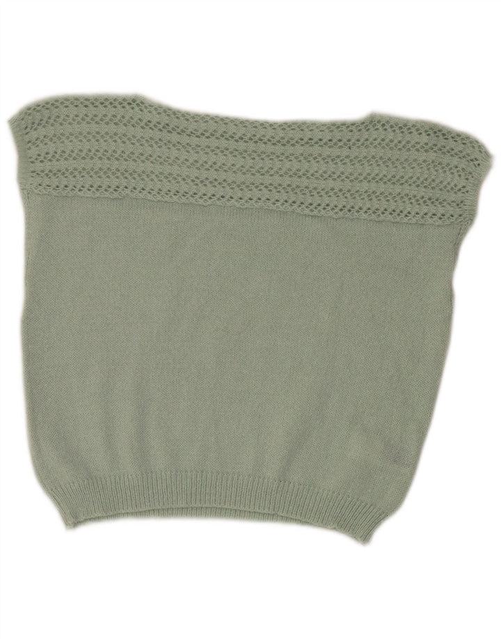 Shein Γυναικείο γιλέκο Crop Tank Top UK 14 Medium Green Polyester