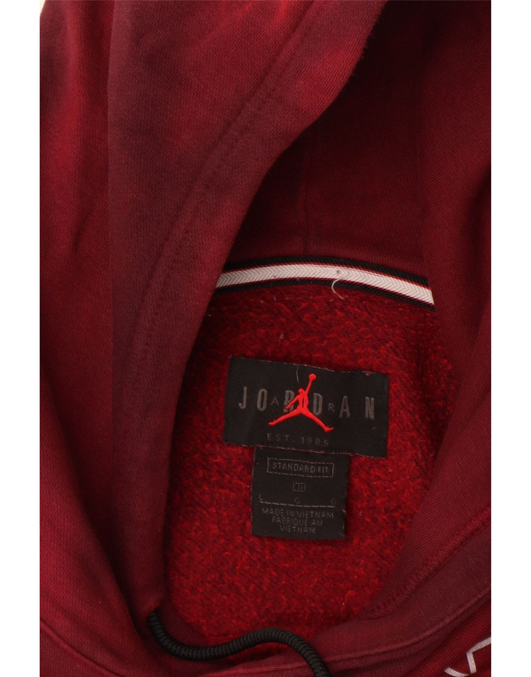JORDAN Ανδρική βαφή για γραβάτα με κουκούλα με γραφικά Standard Fit Jumper Μεγάλη Βουργουνδία