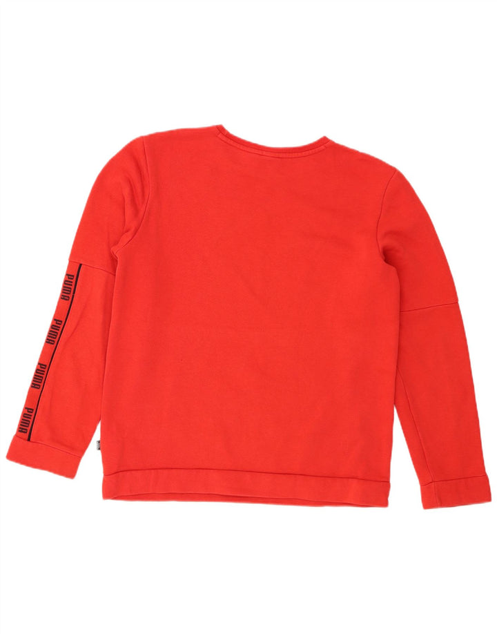 Puma Boys Graphic Φούτερ Jumper 15-16 ετών Κόκκινο βαμβακερό