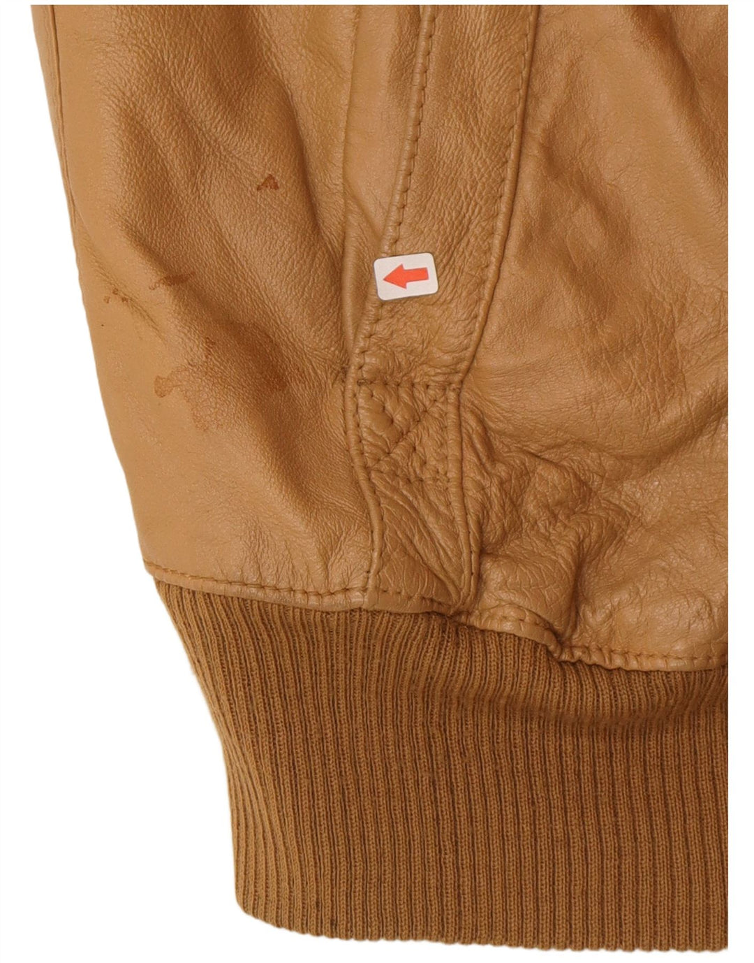 Vintage Ανδρικό Military Bomber Δερμάτινο μπουφάν UK 38 Medium Beige