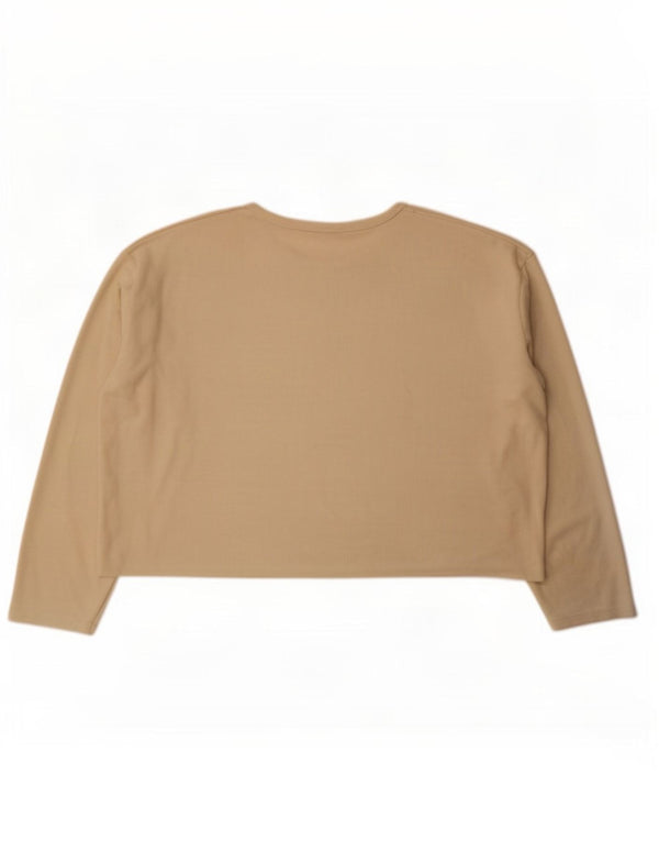 Zara Ανδρικό Loose Fit Top Μακρυμάνικο Μεγάλο Μπεζ