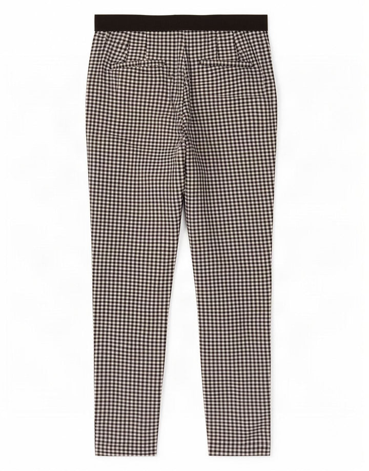 Zara Γυναικείο Slim παντελόνι Chino Small W27 L27 Black Gingham