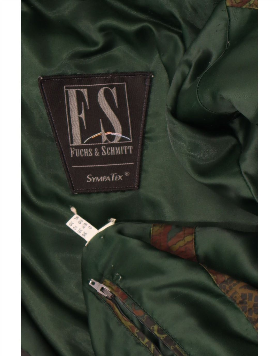 FUCHS & SCHMITT Γυναικείο τζάκετ ανεμοθραυστικό UK 10 Small Green Paisley