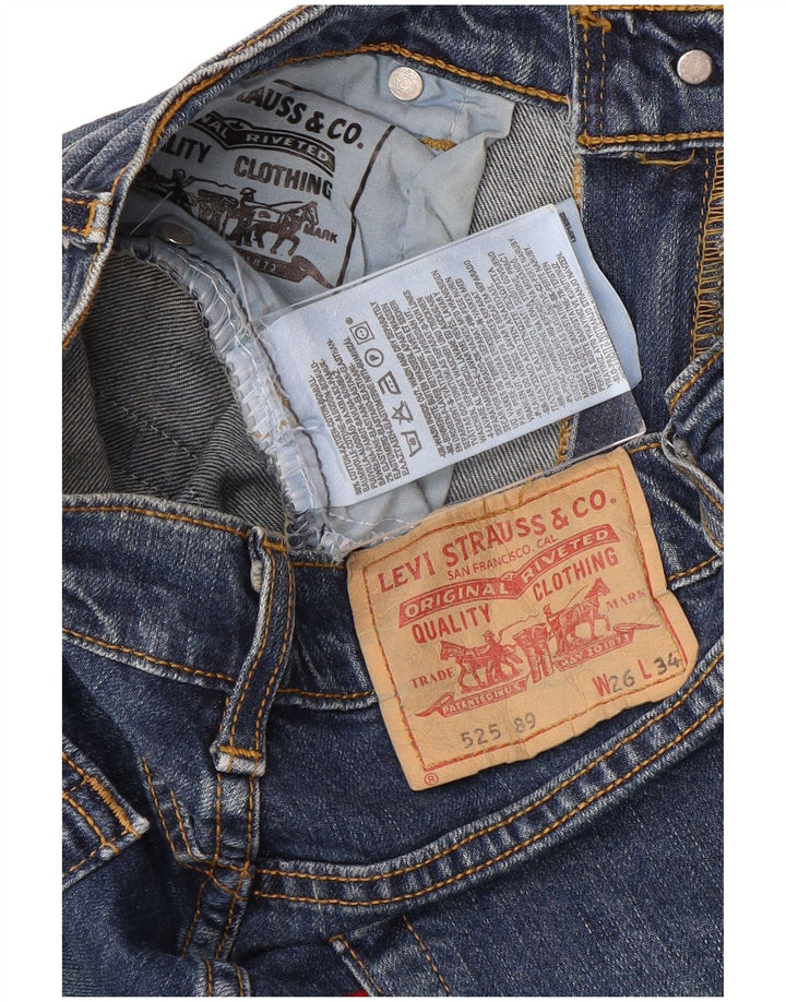 LEVI'S Womens 525 Bootcut Jeans W26 L34 Μπλε βαμβακερό