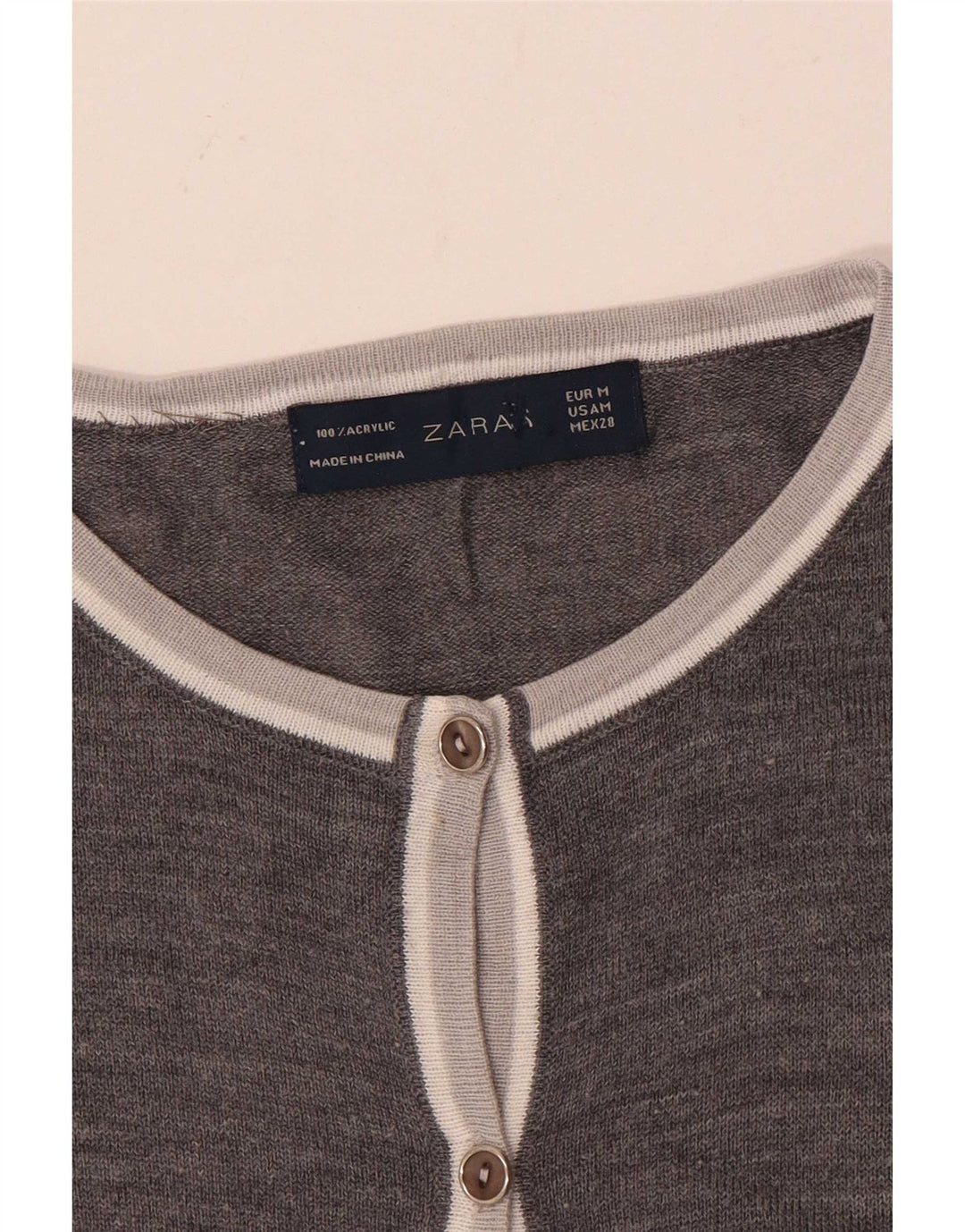 Zara Γυναικεία Ζακέτα UK 14 Ακρυλικό μεσαίου γκρι