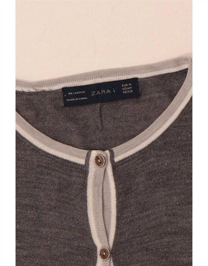 Zara Γυναικεία Ζακέτα UK 14 Ακρυλικό μεσαίου γκρι