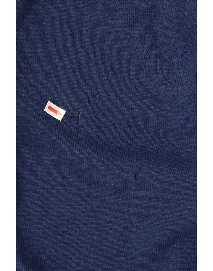 Ανδρικό πουλόβερ με λαιμόκοψη Barbour Small Lambswool σε μπλε ναυτικό