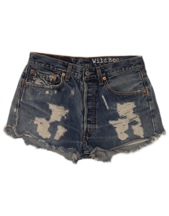 Levi's Womens 501 Distressed Denim Short W31 Medium Blue