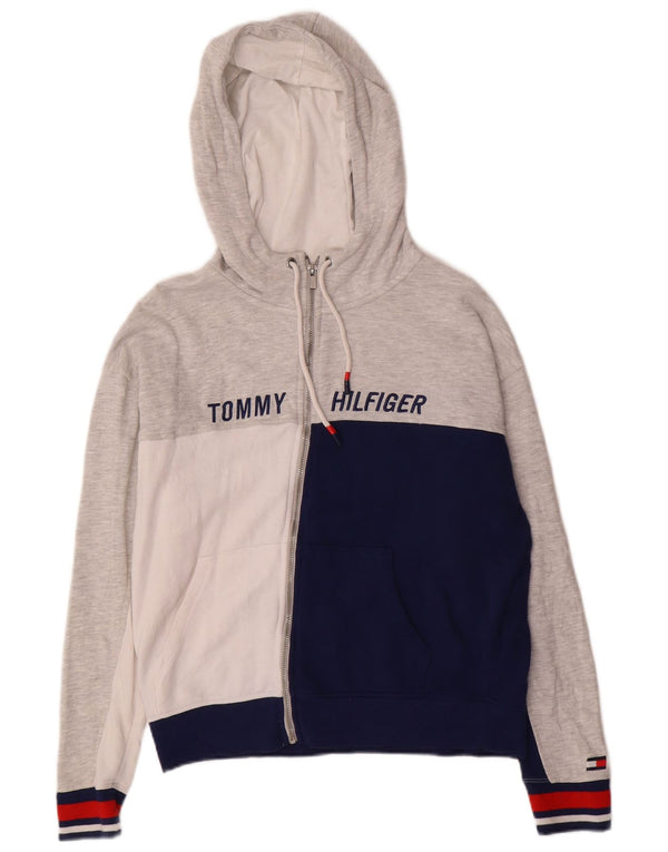 Γυναικείο πουλόβερ με κουκούλα με φερμουάρ Tommy Hilfiger UK 10 Small Grey