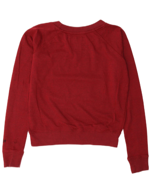 Hard Rock Cafe Γυναικεία φούτερ Lisbon Graphic Jumper UK 10 Small Burgundy