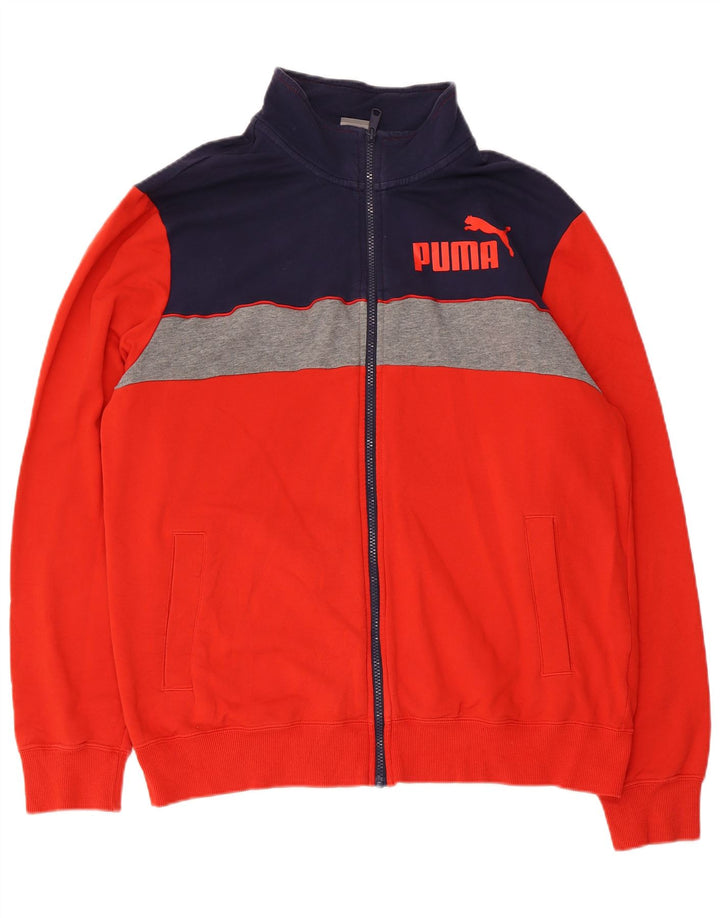 Ανδρική φόρμα φόρμας Puma με γραφικό φόρεμα, Μπουφάν με μεγάλο κόκκινο χρώμα, βαμβακερό