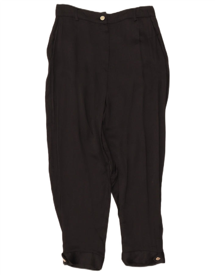 Zara Γυναικείο Cropped Παντελόνι Medium W28 L25 Black Viscose