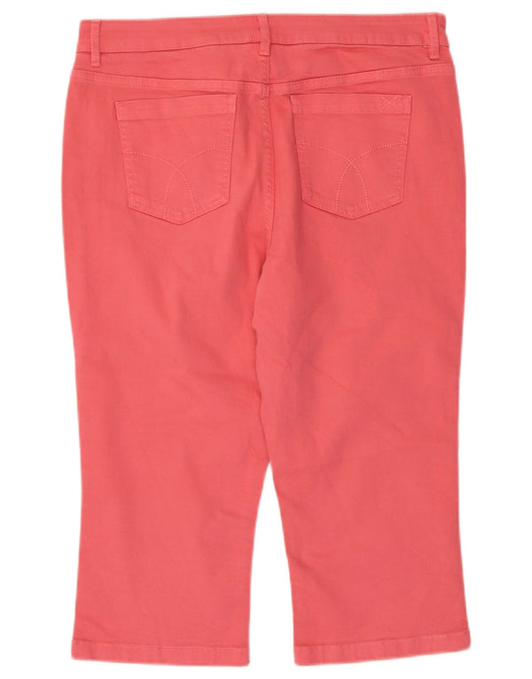 Crew Clothing Γυναικεία ίσια παντελόνια Capri UK 14 Large W34 L19 Pink