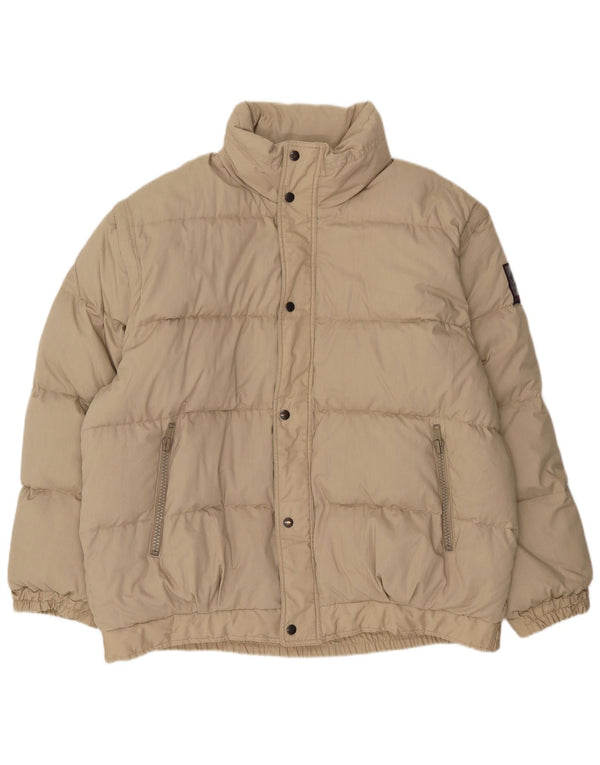 Brugi Ανδρικό μπουφάν με κουκούλα UK 46 3XL Beige Polyester