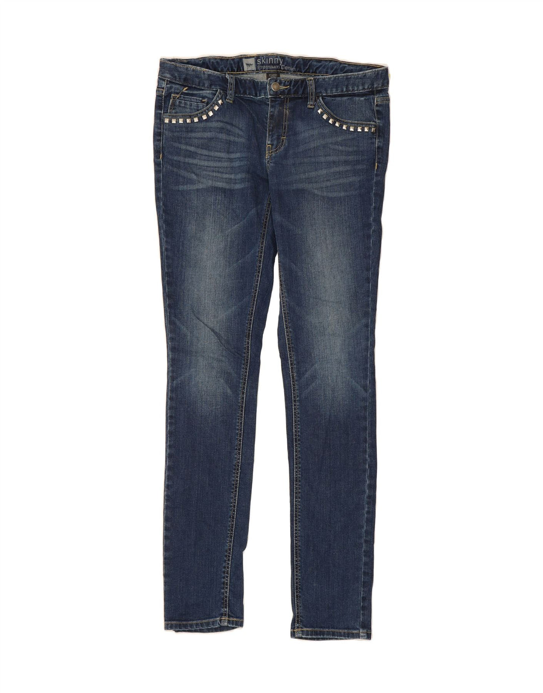 MOSSIMO Womens Skinny Jeans US 8 Medium W34 L33 Navy Blue Cotton Vintage Mossimo and Second-Hand Mossimo from Messina Hembry 