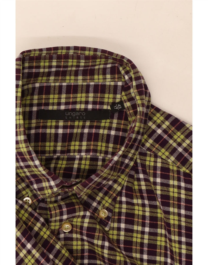 Ανδρικό πουκάμισο UNGARO 43 17 XL Purple Check