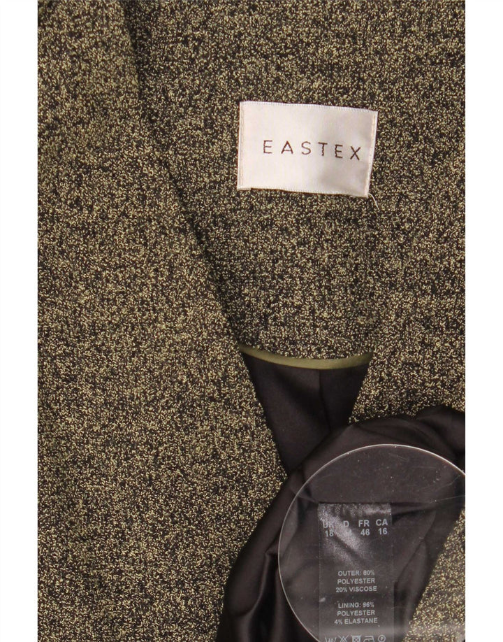 Eastex γυναικείο σακάκι UK 18 XL με πράσινες λυγίδες πολυεστέρα